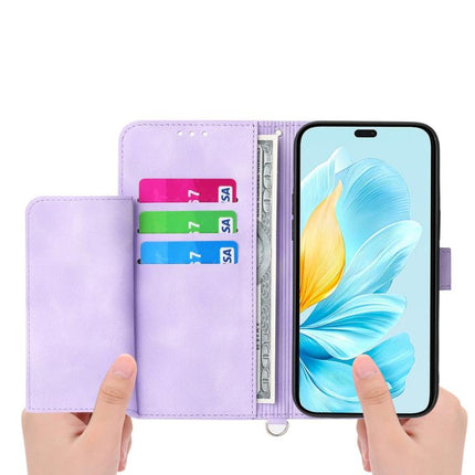 Skin Feel Flowers Embossed Wallet Leather Phone Case, For Honor X9d 5G / X70 5G, For Honor X6c 4G / X5b / X5b Plus, For Honor 400 Pro Global 160.8mm, For Honor 400 Lite Global