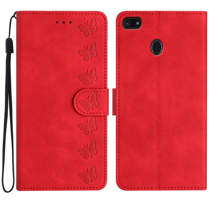 Seven Butterflies Embossed Leather Phone Case