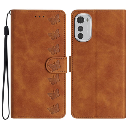 Seven Butterflies Embossed Leather Phone Case