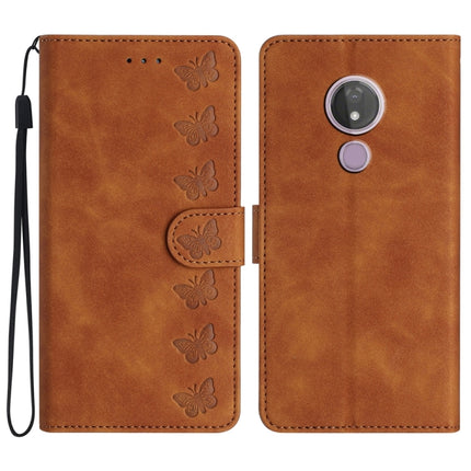 Seven Butterflies Embossed Leather Phone Case
