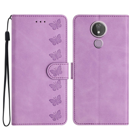 Seven Butterflies Embossed Leather Phone Case