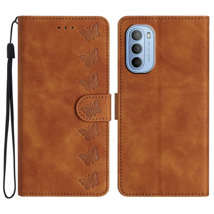 Seven Butterflies Embossed Leather Phone Case