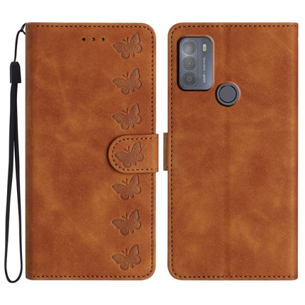 Seven Butterflies Embossed Leather Phone Case