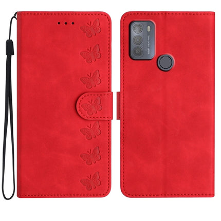 Seven Butterflies Embossed Leather Phone Case