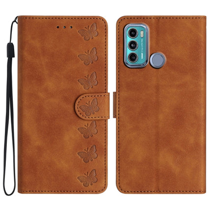 Seven Butterflies Embossed Leather Phone Case