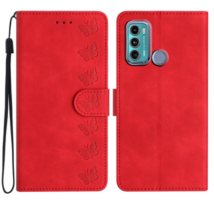 Seven Butterflies Embossed Leather Phone Case