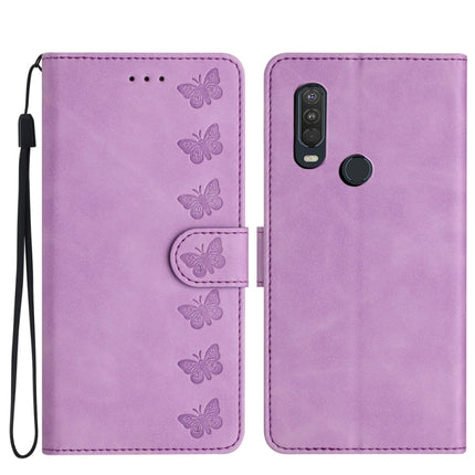 Seven Butterflies Embossed Leather Phone Case