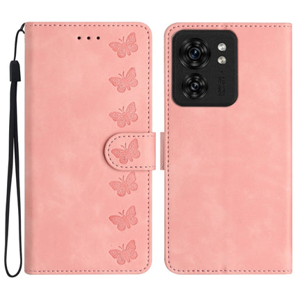 Seven Butterflies Embossed Leather Phone Case
