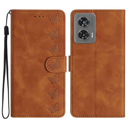 Seven Butterflies Embossed Leather Phone Case