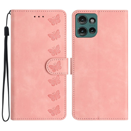 Seven Butterflies Embossed Leather Phone Case