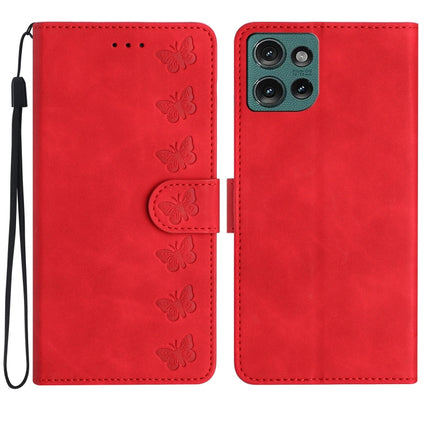 Seven Butterflies Embossed Leather Phone Case