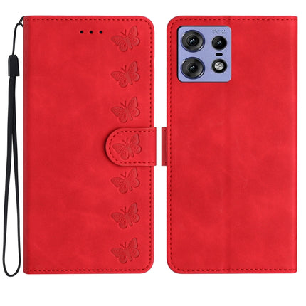 Seven Butterflies Embossed Leather Phone Case