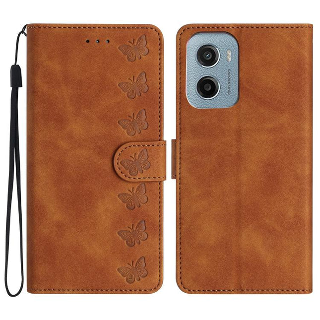 Seven Butterflies Embossed Leather Phone Case