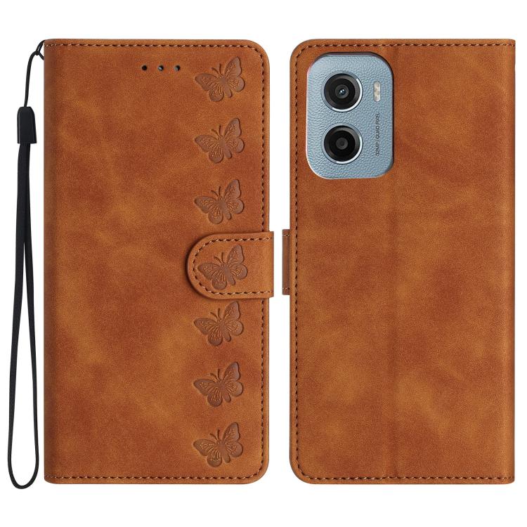 Seven Butterflies Embossed Leather Phone Case
