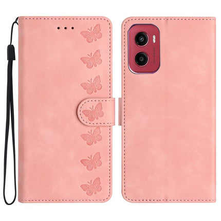 Seven Butterflies Embossed Leather Phone Case