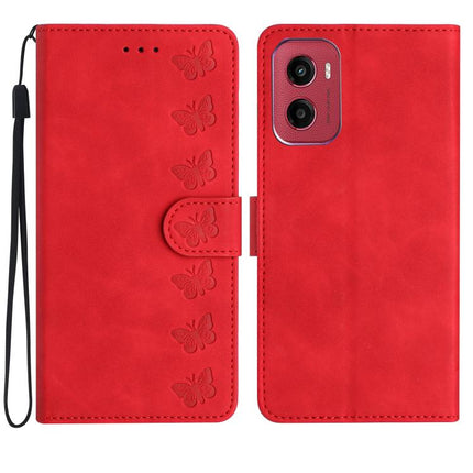 Seven Butterflies Embossed Leather Phone Case