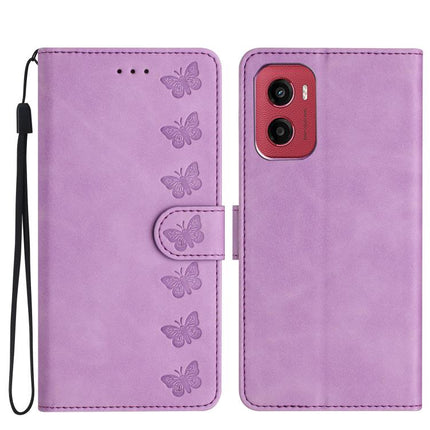 Seven Butterflies Embossed Leather Phone Case