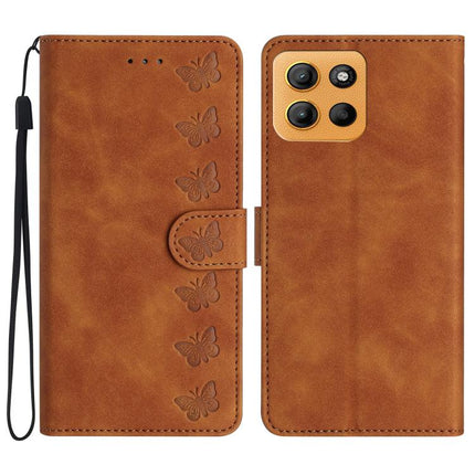 Seven Butterflies Embossed Leather Phone Case