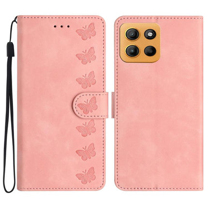Seven Butterflies Embossed Leather Phone Case