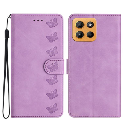 Seven Butterflies Embossed Leather Phone Case
