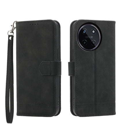 Dierfeng Dream Line TPU Hybrid PU Leather Phone Case, For Realme 12 5G, For Realme 12+, For Realme 12 Pro+, For Realme 11 4G
