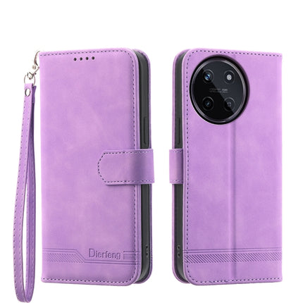 Dierfeng Dream Line TPU Hybrid PU Leather Phone Case, For Realme 12 5G, For Realme 12+, For Realme 12 Pro+, For Realme 11 4G