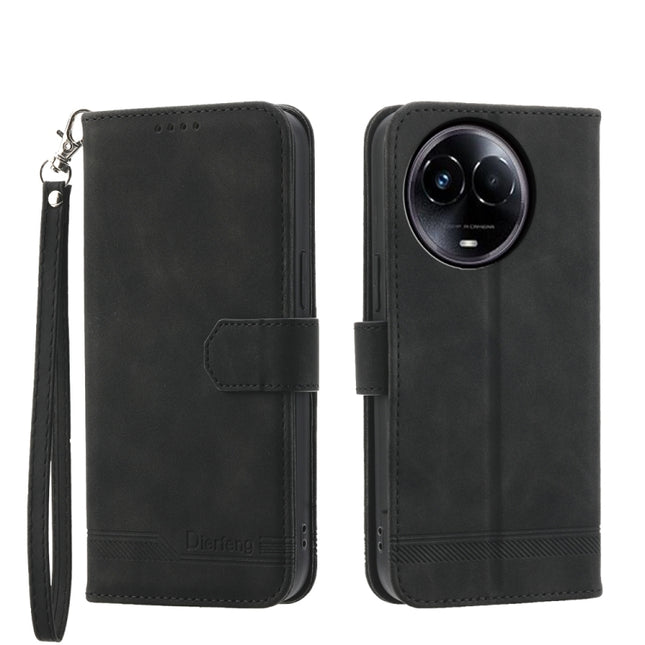 Dierfeng Dream Line TPU Hybrid PU Leather Phone Case, For Realme 11 5G, For Realme 11 Pro 5G / 11 Pro+ 5G