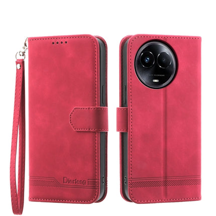 Dierfeng Dream Line TPU Hybrid PU Leather Phone Case, For Realme 11 5G, For Realme 11 Pro 5G / 11 Pro+ 5G