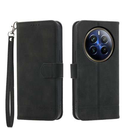 Dierfeng Dream Line TPU Hybrid PU Leather Phone Case, For Realme 12 5G, For Realme 12+, For Realme 12 Pro+, For Realme 11 4G