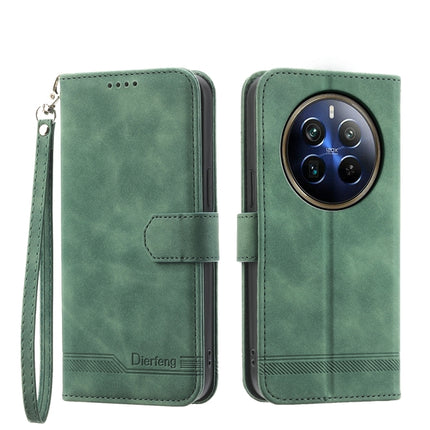 Dierfeng Dream Line TPU Hybrid PU Leather Phone Case, For Realme 12 5G, For Realme 12+, For Realme 12 Pro+, For Realme 11 4G