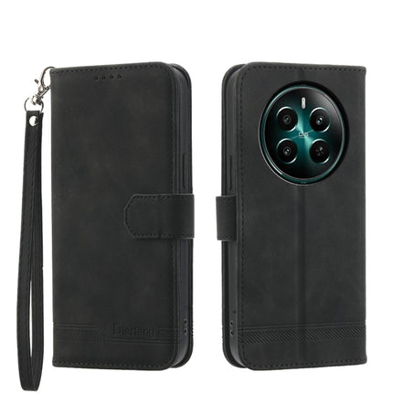 Dierfeng Dream Line TPU Hybrid PU Leather Phone Case, For Realme 12 5G, For Realme 12+, For Realme 12 Pro+, For Realme 11 4G