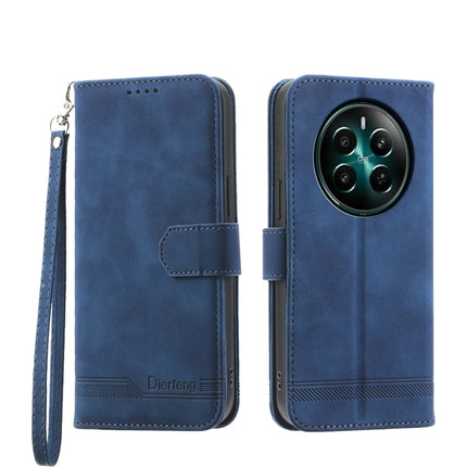 Dierfeng Dream Line TPU Hybrid PU Leather Phone Case, For Realme 12 5G, For Realme 12+, For Realme 12 Pro+, For Realme 11 4G