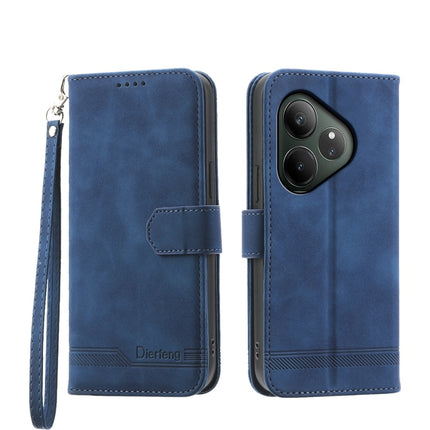 Dierfeng Dream Line TPU Hybrid PU Leather Phone Case, For Realme 14 Pro, For Realme C75 / Realme 14x, For Realme 13+, For Realme GT 6 Global