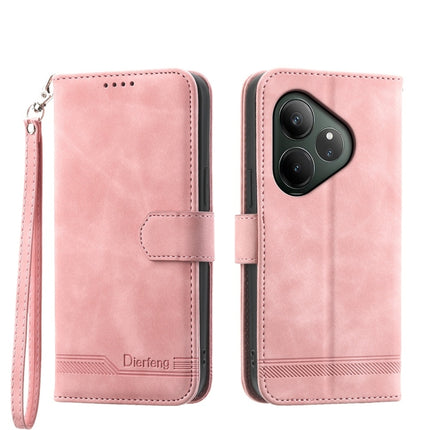 Dierfeng Dream Line TPU Hybrid PU Leather Phone Case, For Realme 14 Pro, For Realme C75 / Realme 14x, For Realme 13+, For Realme GT 6 Global