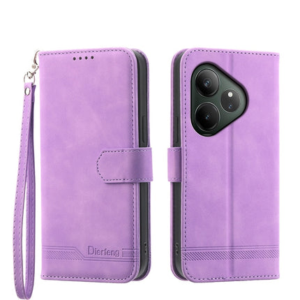 Dierfeng Dream Line TPU Hybrid PU Leather Phone Case, For Realme 14 Pro, For Realme C75 / Realme 14x, For Realme 13+, For Realme GT 6 Global