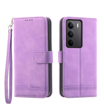Dierfeng Dream Line TPU Hybrid PU Leather Phone Case, For Realme 14 Pro, For Realme C75 / Realme 14x, For Realme 13+, For Realme GT 6 Global