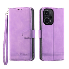 Dierfeng Dream Line TPU + PU Leather Phone Case, For Xiaomi 13T, For Xiaomi Redmi Note 12 Turbo 5G/Poco F5, For Xiaomi Redmi Note 12S 4G Global, For Xiaomi Poco X6 Pro 5G