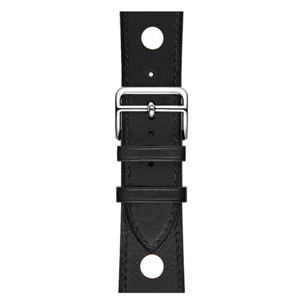 Leather Three Holes Replacement Strap Watchband, For Apple Watch Series 8&7 41mm / SE 2&6&SE&5&4 40mm / 3&2&1 38mm, For Apple Watch Series 7 45mm / 6 & SE & 5 & 4 44mm / 3 & 2 & 1 42mm, For Apple Watch Series 7 41mm / 6 & SE & 5 & 4 40mm / 3 & 2 & 1 38...