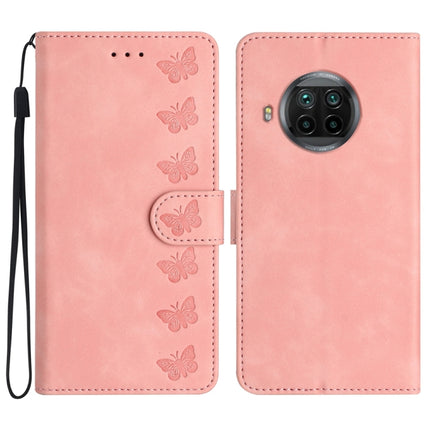 Seven Butterflies Embossed Leather Phone Case, For Xiaomi Redmi Note 9 5G / Note 9T, For Xiaomi Mi 10T Lite, For Xiaomi Mi 10T / 10T Pro, For Xiaomi Redmi 9A