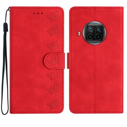 Seven Butterflies Embossed Leather Phone Case, For Xiaomi Redmi Note 9 5G / Note 9T, For Xiaomi Mi 10T Lite, For Xiaomi Mi 10T / 10T Pro, For Xiaomi Redmi 9A