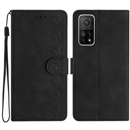 Seven Butterflies Embossed Leather Phone Case, For Xiaomi Redmi Note 9 5G / Note 9T, For Xiaomi Mi 10T Lite, For Xiaomi Mi 10T / 10T Pro, For Xiaomi Redmi 9A