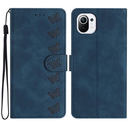 Seven Butterflies Embossed Leather Phone Case, For Xiaomi Redmi 13C 4G, For Xiaomi 13T, For Xiaomi Mi 11 Lite, For Xiaomi Redmi Note 12 Pro 5G Global