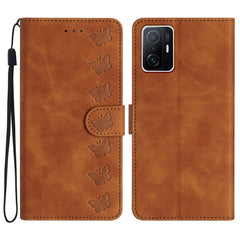 Seven Butterflies Embossed Leather Phone Case, For Xiaomi 11T / 11T Pro, For Xiaomi Redmi 9, For Xiaomi Redmi 9A, For Xiaomi Redmi 9C