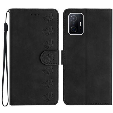 Seven Butterflies Embossed Leather Phone Case, For Xiaomi 11T / 11T Pro, For Xiaomi Redmi 10, For Xiaomi Mi 11 Ultra, For Xiaomi Mi 11 Pro