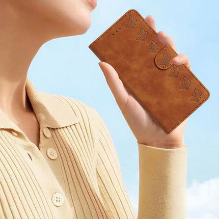 Seven Butterflies Embossed Leather Phone Case, For Xiaomi Redmi 9, For Xiaomi Redmi 9C, For Xiaomi Redmi Note 8T