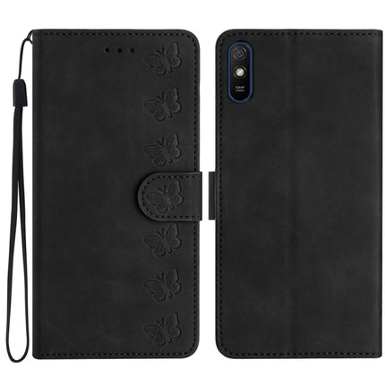 Seven Butterflies Embossed Leather Phone Case, For Xiaomi Redmi Note 9 5G / Note 9T, For Xiaomi Mi 10T Lite, For Xiaomi Mi 10T / 10T Pro, For Xiaomi Redmi 9A