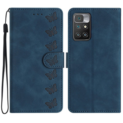 Seven Butterflies Embossed Leather Phone Case, For Xiaomi Redmi 10C, For Xiaomi Redmi Note 11 5G, For Xiaomi Redmi 10 2022, For Xiaomi 12 Pro