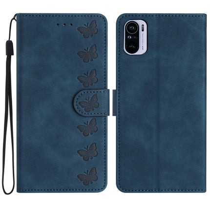 Seven Butterflies Embossed Leather Phone Case, For Xiaomi Redmi Note 10 5G, For Xiaomi Redmi Note 10 4G, For Xiaomi Redmi Note 10 Pro, For Xiaomi Redmi K40