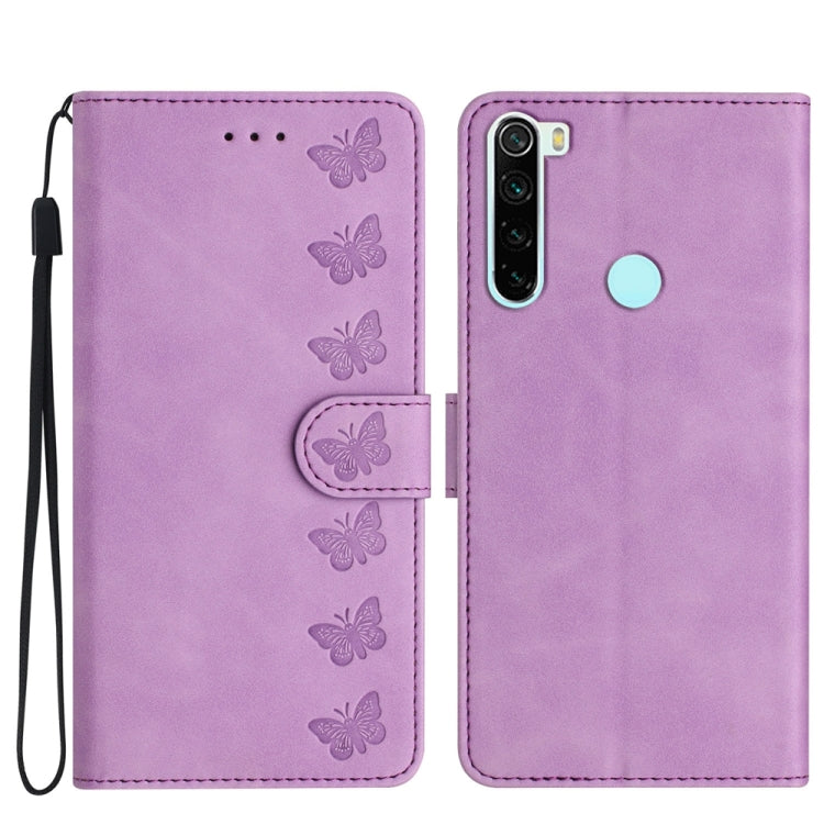 Seven Butterflies Embossed Leather Phone Case, For Xiaomi Redmi A1, For Xiaomi Redmi Note 8T, For Xiaomi Redmi Note 10 5G, For Xiaomi Redmi Note 11 Pro 5G Global