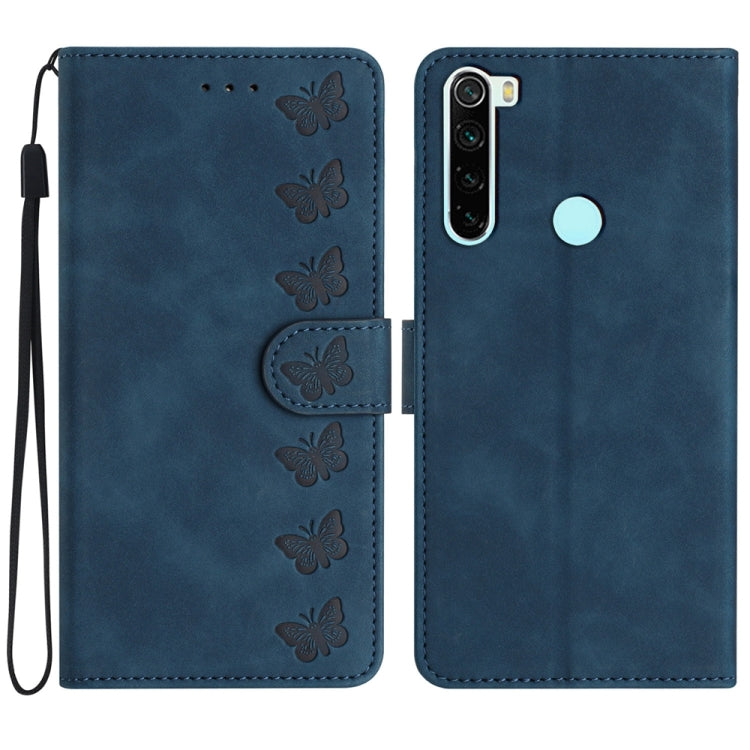 Seven Butterflies Embossed Leather Phone Case, For Xiaomi Redmi A1, For Xiaomi Redmi Note 8T, For Xiaomi Redmi Note 10 5G, For Xiaomi Redmi Note 11 Pro 5G Global